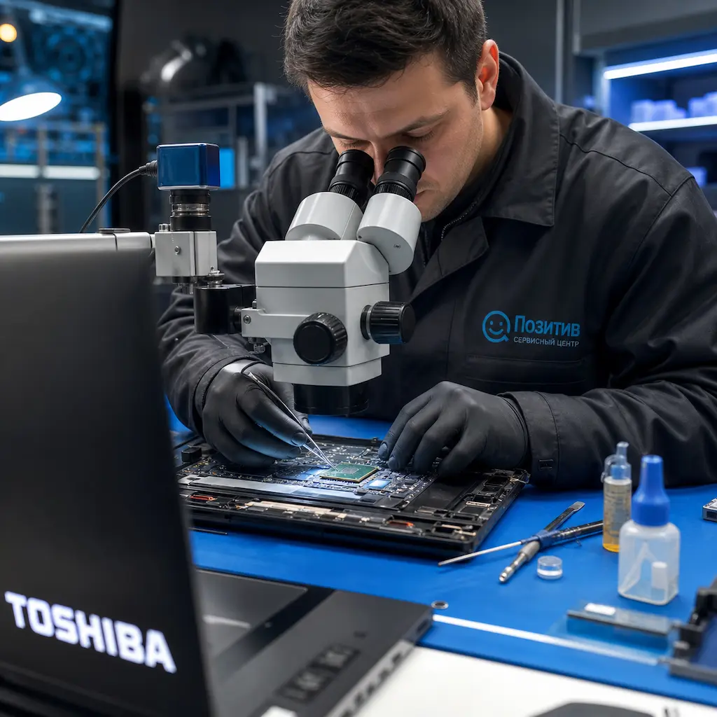 Замена видеокарты ноутбука Toshiba в Дзержинском