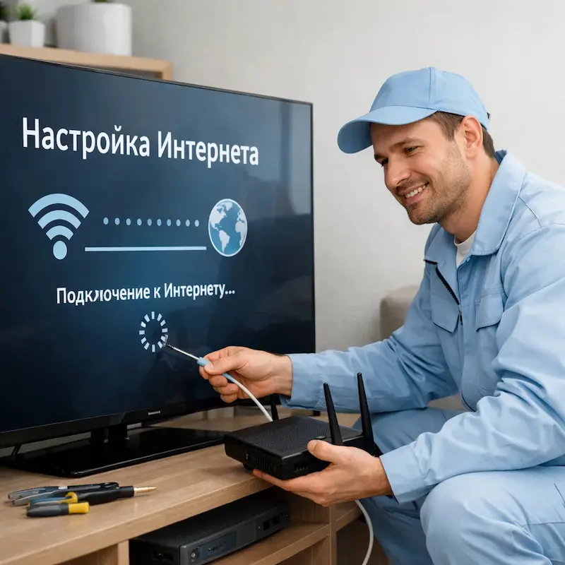 Настройка интернета на ТВ в Дзержинском