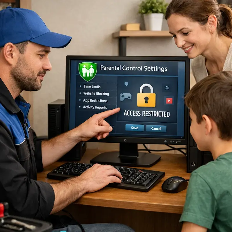 Родительский контроль на компьютере и ноутбуке в Дзержинском