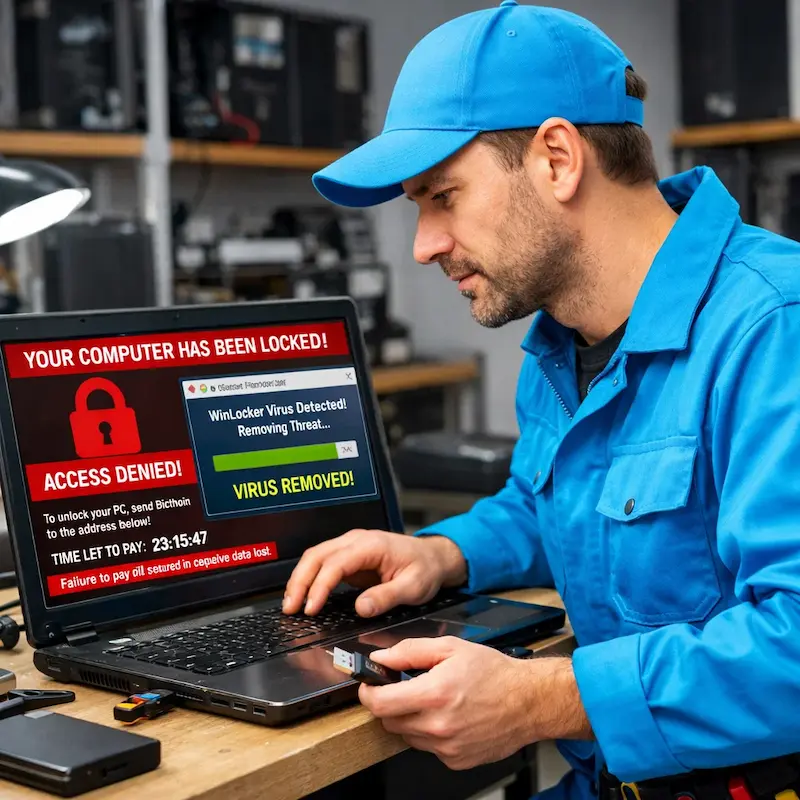 Поможем разблокировать компьютер и ноутбук в Дзержинском